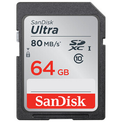 SanDisk 闪迪 读速80MB/s 至尊高速SDXC UHS-I Class10 SD卡 64G