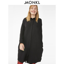 MONKI2019春季新款宽松印花oversize衬衫裙连衣裙0508801