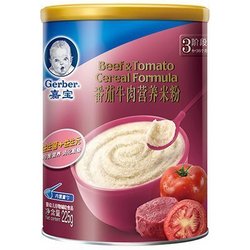 Gerber 嘉宝 番茄牛肉配方营养米粉 225g