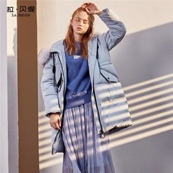 拉贝缇2018新款欧货羽绒服女鹅绒秋冬季韩版中长款小个子时尚外套