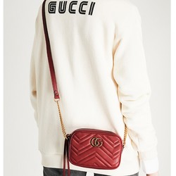 GUCCI 古驰 GG Marmont 迷你相机包 红色