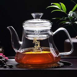 加厚全玻璃蒸茶壶 1000ML