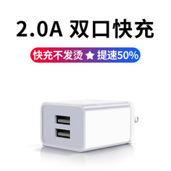 Msvii 摩斯维 USB 双口闪充 充电器 5V2A