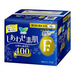 花王 乐而雅 laurier 素肌 40CM 夜用卫生巾 7片 *5件