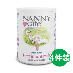 Nanny Care 婴儿羊奶粉 1段 900g*四罐  £86.42 包邮包税 （需用码,约¥780）