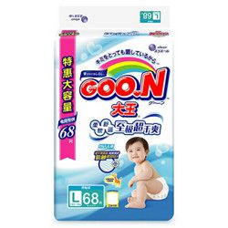 GOO.N 大王 维E系列 婴儿纸尿裤 L 68片