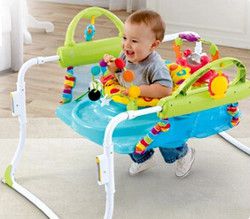 Fisher Price 费雪 蹦跳学步欢乐园 学步玩具 CCF37+小狮子卷毯