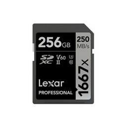 Lexar 雷克沙 256GB 高速SD存储卡U3 V60内存卡（1667X MLC颗粒）