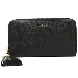 芙拉 FURLA 女士黑色长款流苏钱包手拿包 834058